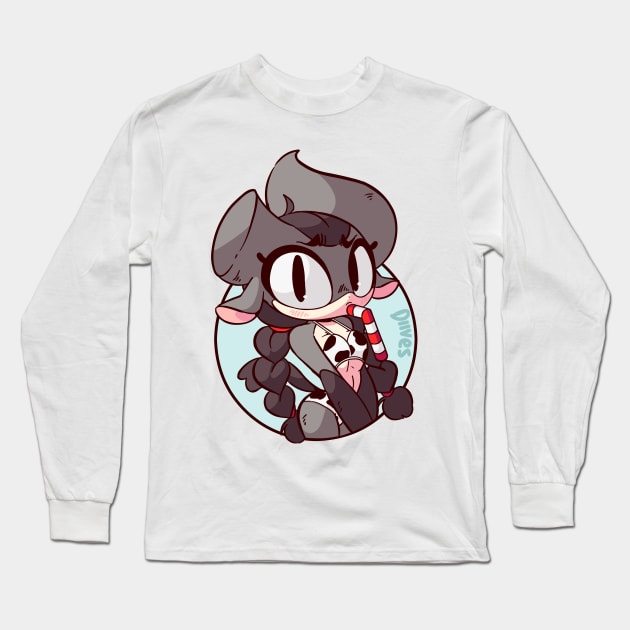 Binggan Cow Suit (FRONT SIDE) Long Sleeve T-Shirt by diives